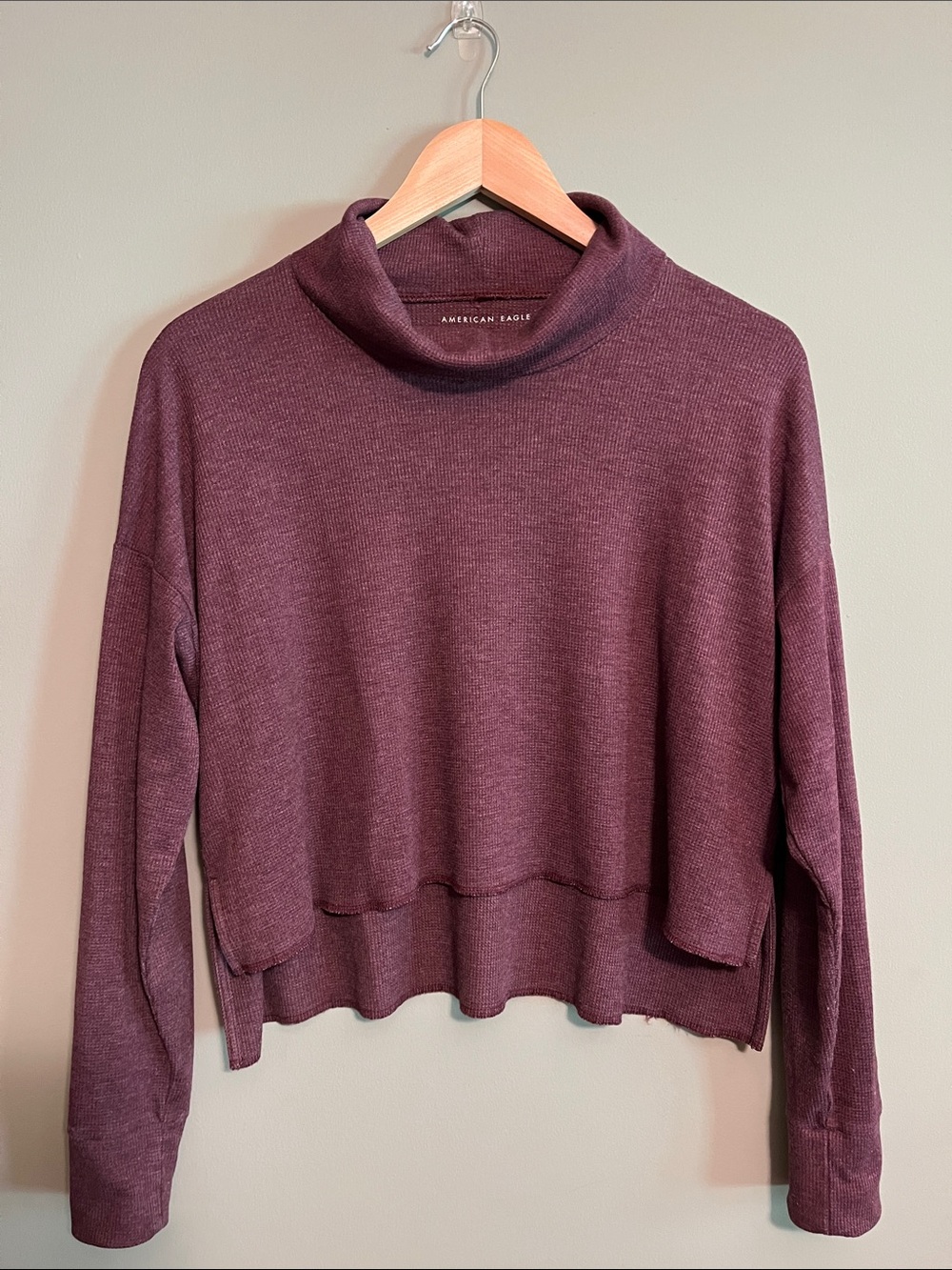 American Eagle Outfitters Women's Plum Cowl Neck Sweater